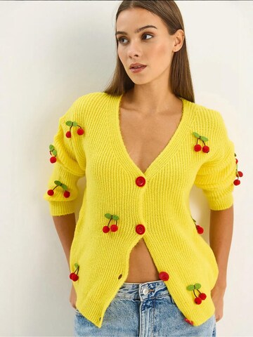 Bianco Lucci Strickjacke in Gelb