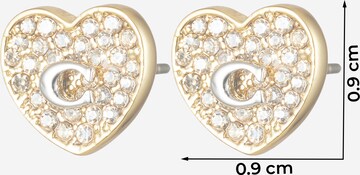 Boucles d'oreilles 'Pave Heart' COACH en or