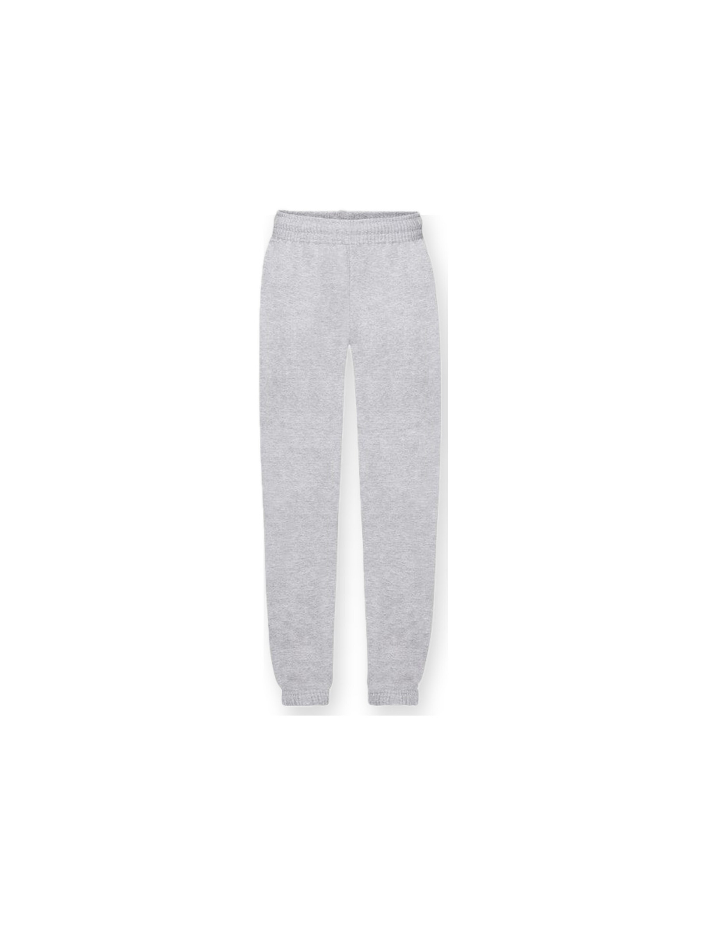 FRUIT OF THE LOOM Regular Broek 'Sweatpants with cuffs for kids' in Grijs: voorkant