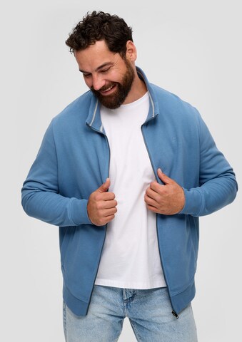 s.Oliver Men Big Sizes Sweatjacke in Blau: predná strana