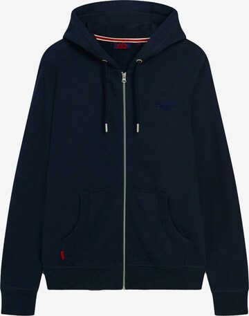 Superdry Zip-Up Hoodie in Blue: front