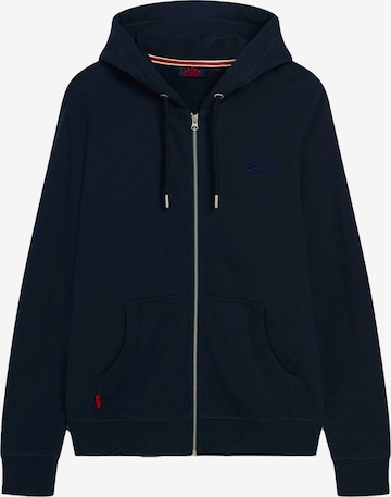 Superdry Zip-Up Hoodie in Blue: front