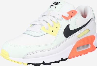 Sportbačiai be auliuko 'Air Max 90' iš Nike Sportswear , spalva - geltona / tamsiai pilka / koralų splava / juoda / balta, Prekių apžvalga
