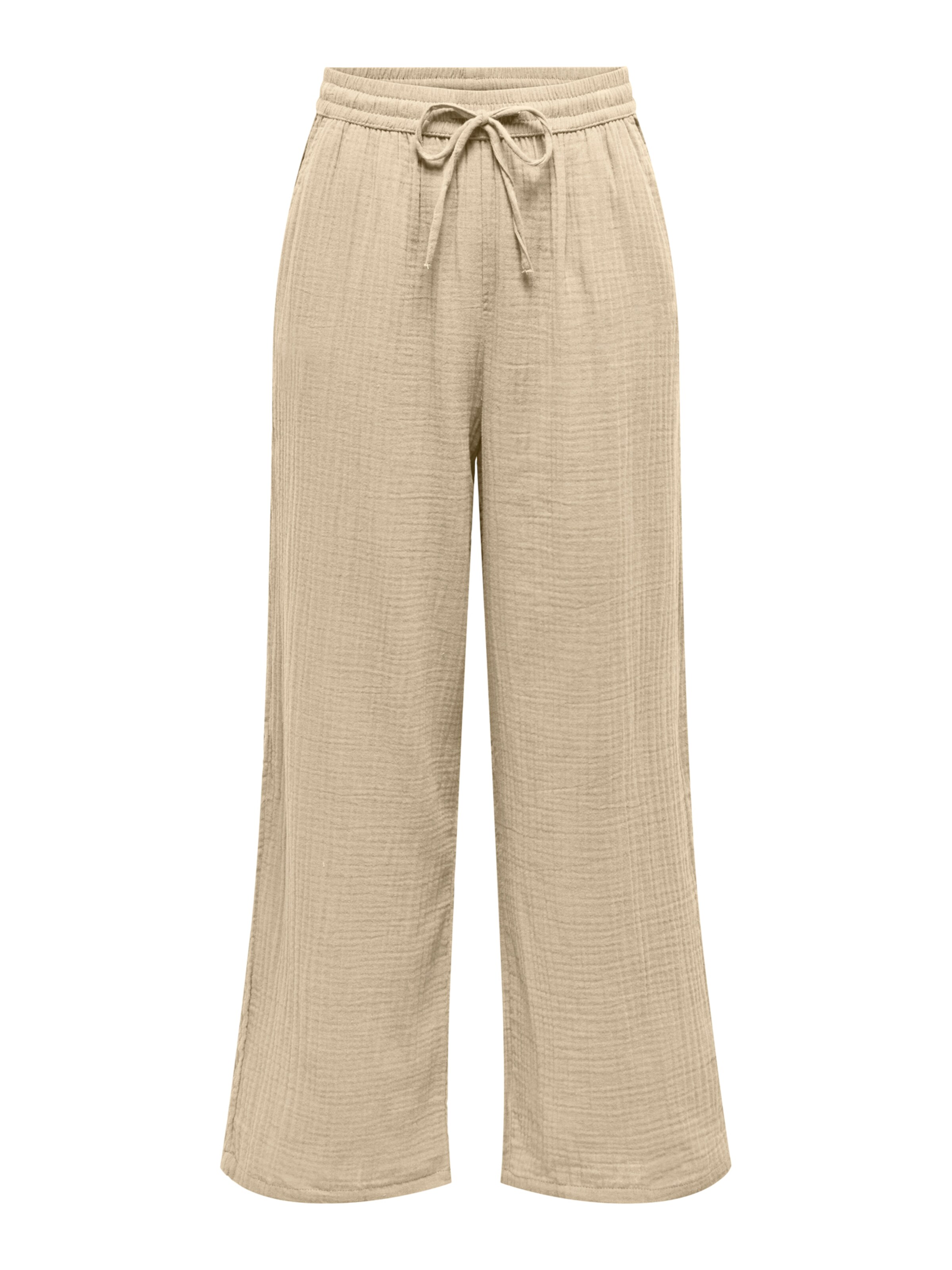 ONLY - Pierna ancha Pantalón 'ONLTHYRA' en beige: frente