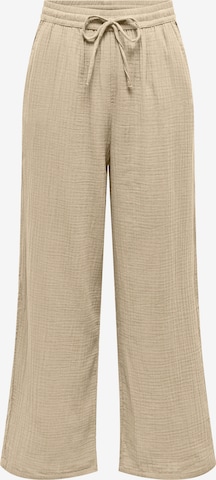 smėlio ONLY Plačios klešnės Kelnės 'ONLTHYRA': priekis