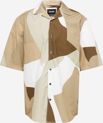 Coupe regular Chemise 'TIE' Only & Sons en beige : devant