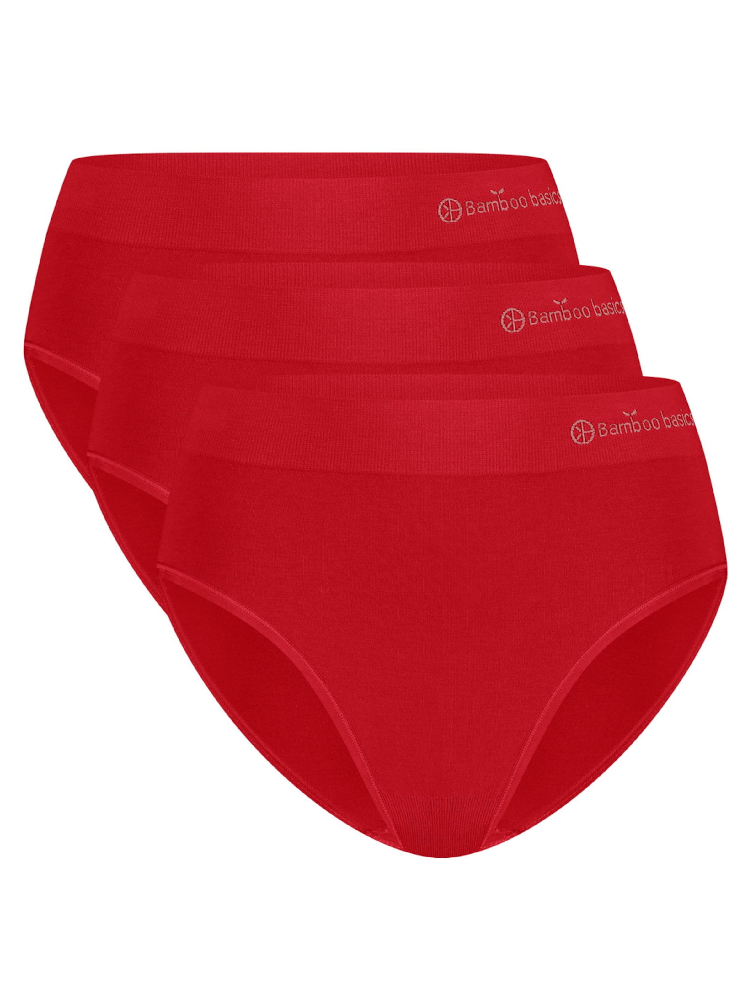 Bamboo basics Slip 'Belle' in Rood: voorkant