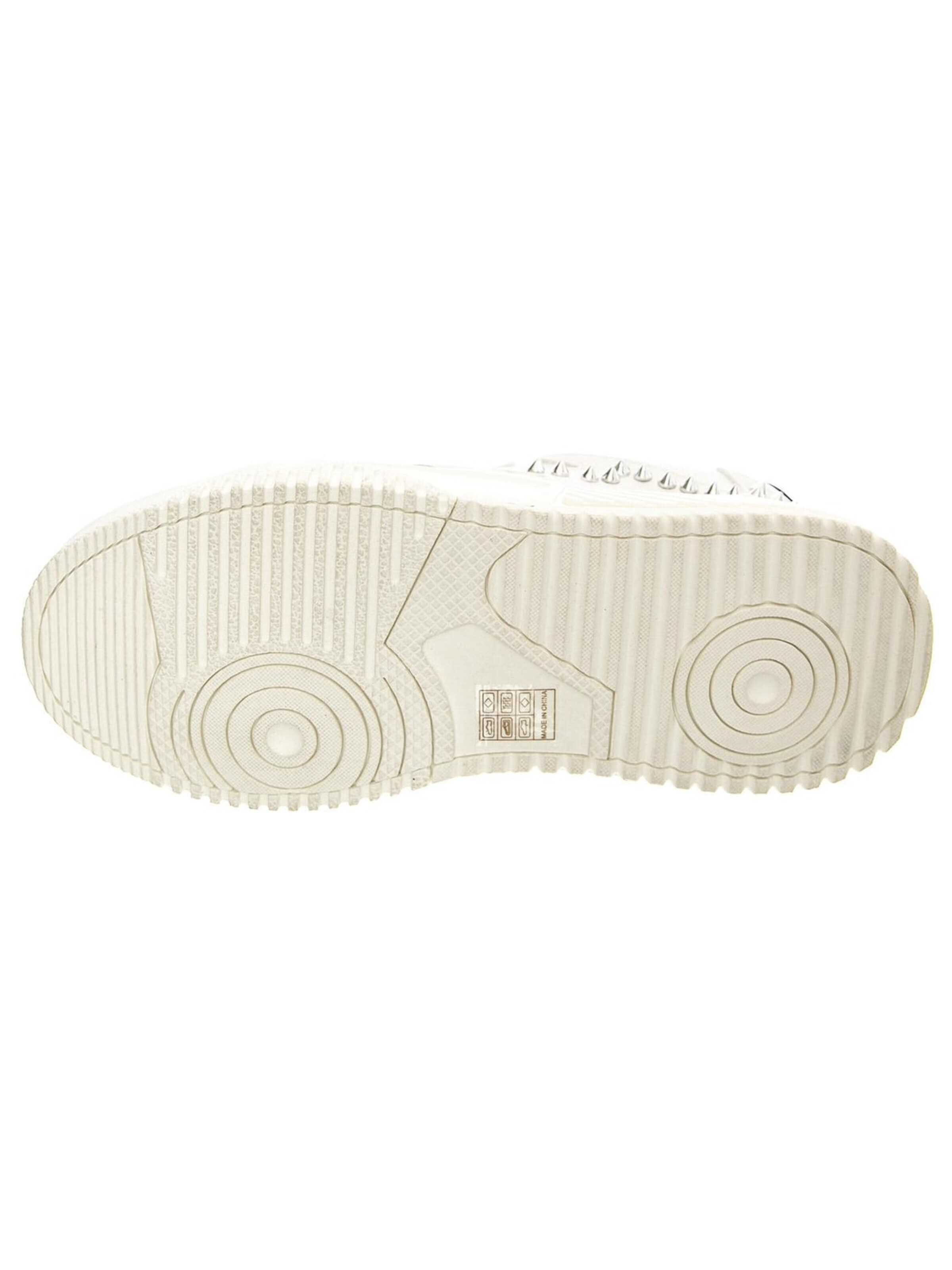 STEVE MADDEN Sportslig snøresko 'W' Whirl Black Multi Lace-Up Low-Profile Shoes' i hvid