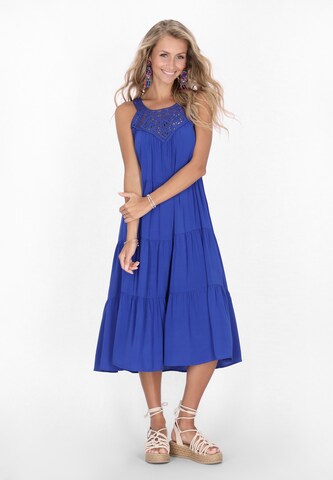 IZIA Kleid 'Boho' in Blau: Vorderseite