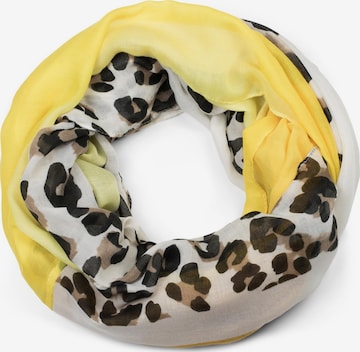 styleBREAKER Schlauchschal 'Leo Loop Schal im Colour Blocking Style' in Gelb: Vorderseite
