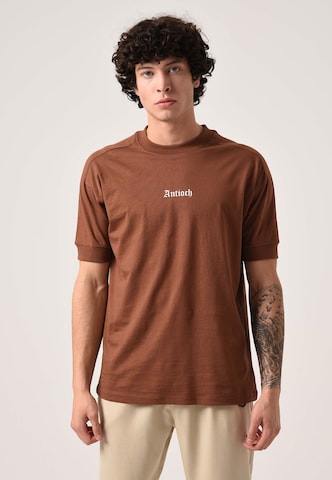 T-Shirt 'Basic' Antioch en marron : devant