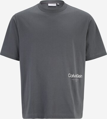 Calvin Klein Big & Tall Shirt in Grey: front