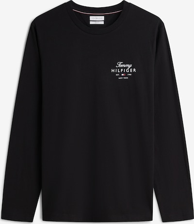 XS dydžio Marškinėliai 'Logo Long Sleeve' iš TOMMY HILFIGER, spalva – juoda / balta, Prekių apžvalga