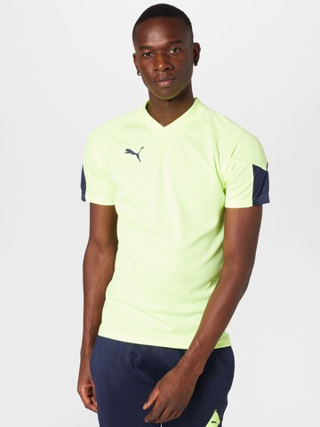 PUMA - Camiseta de fútbol en verde: frente