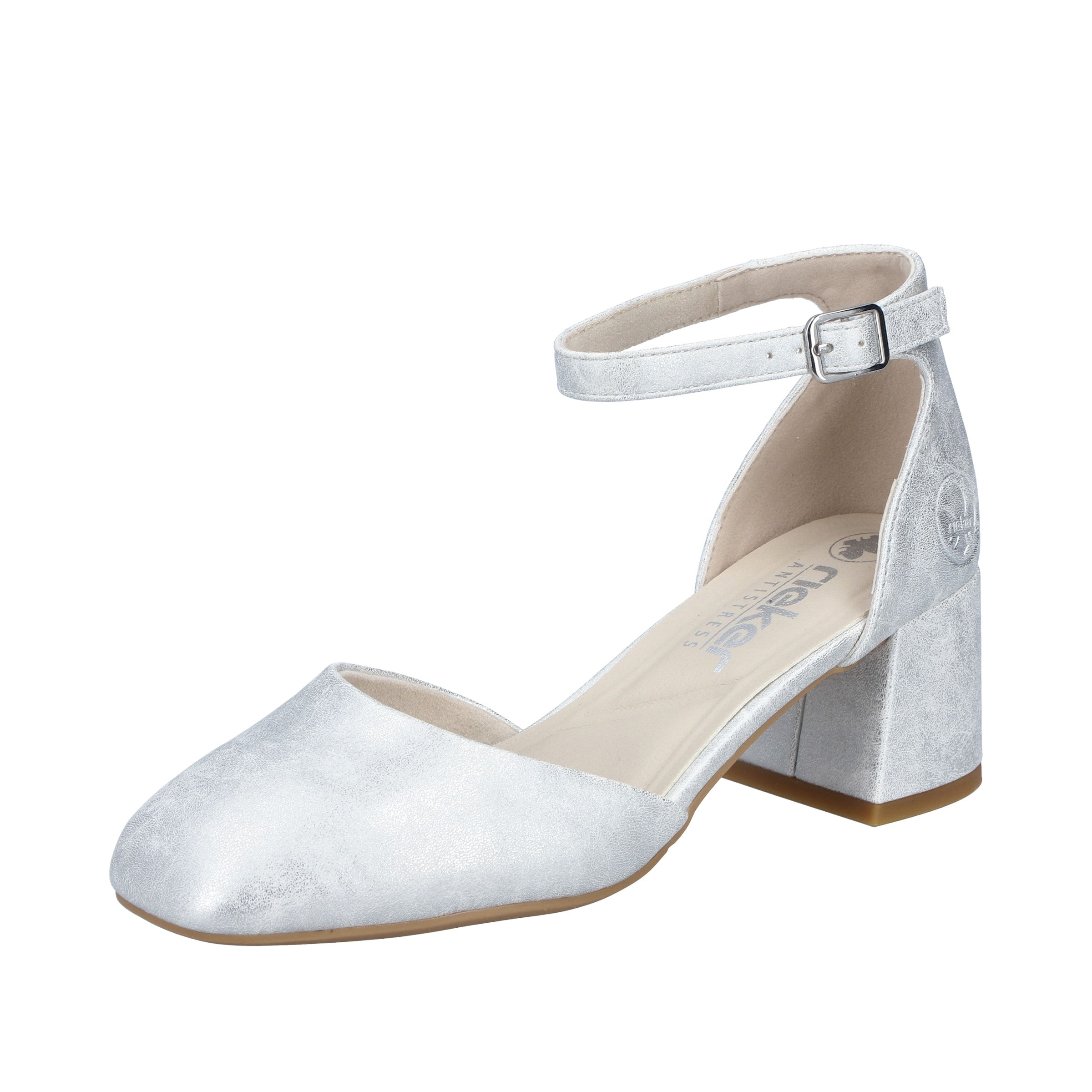 Escarpins Rieker en argent : devant