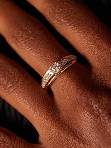 Lucardi Ring 'Klassisch' in Goud