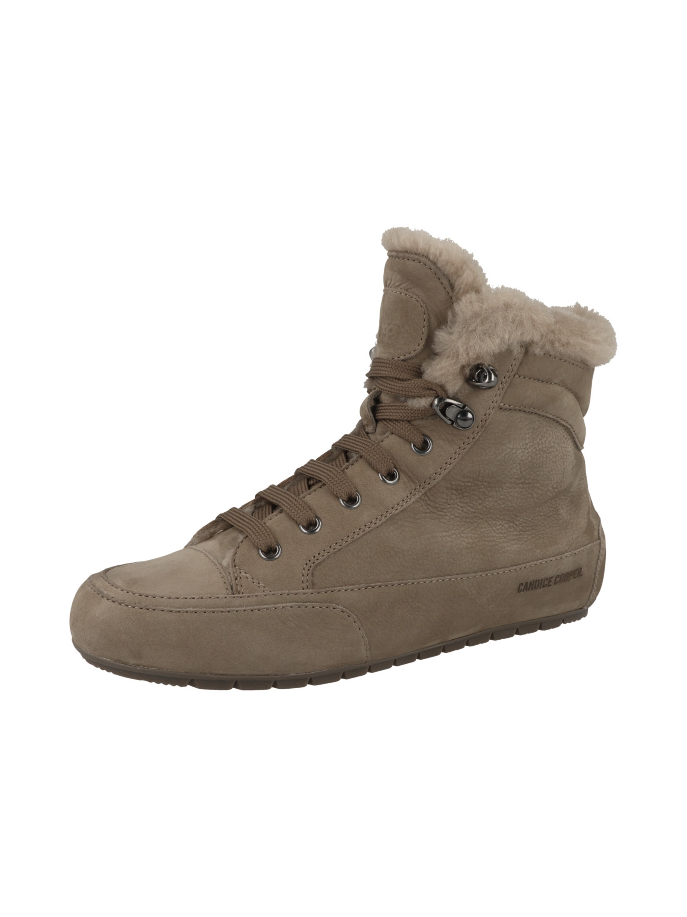 Candice Cooper High-Top Sneakers 'Vancouver Fur' in Brown: front