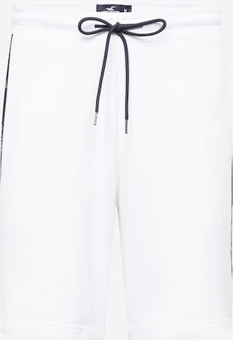 HOLLISTER regular Παντελόνι 'EMEA' σε λευκό: μπροστά