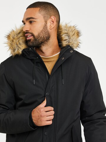 Threadbare Winter Jacket 'Clarkston' in Black