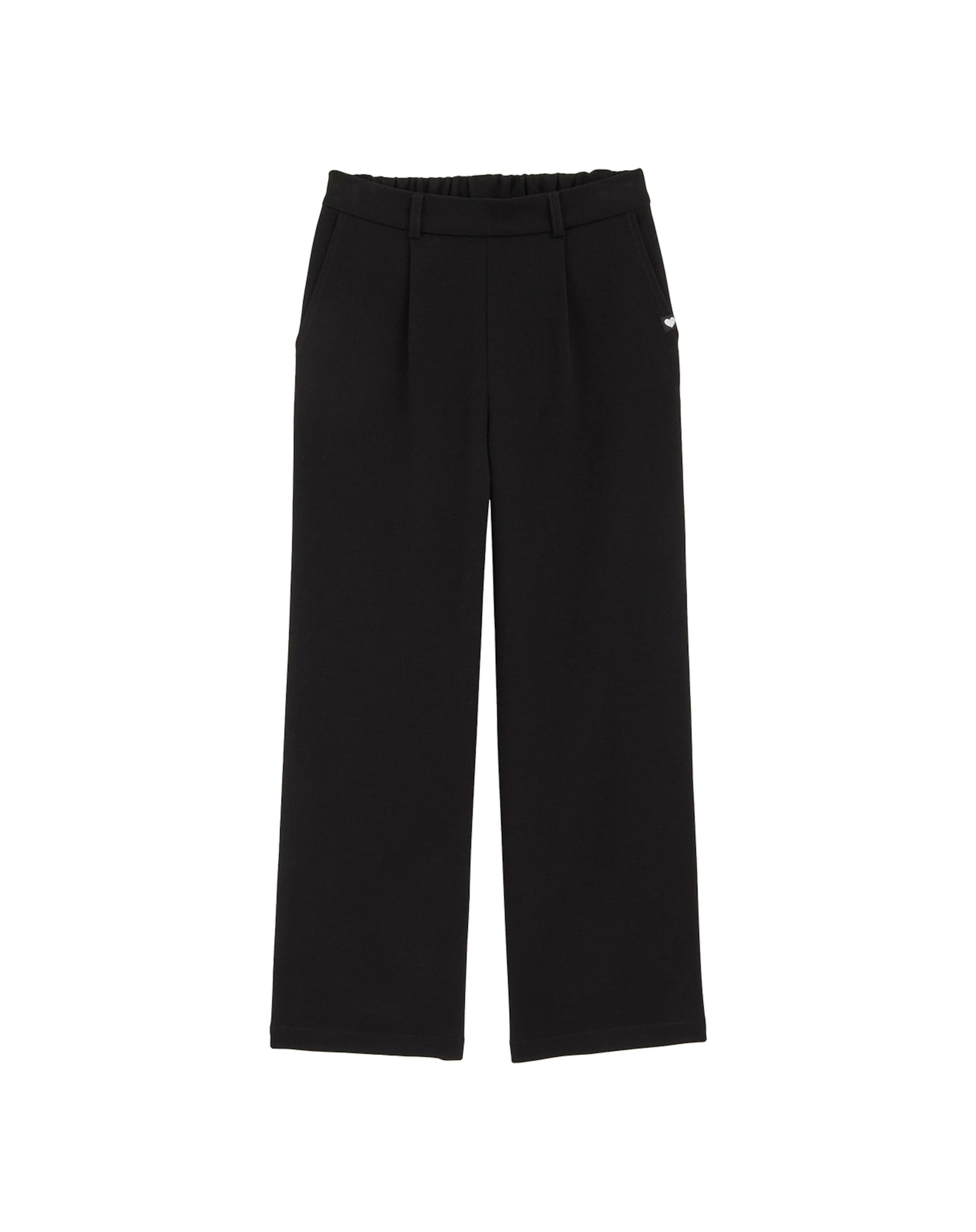 WE Fashion Regularen Hlače | črna barva: sprednja stran