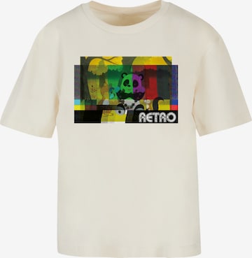 F4NT4STIC Shirt 'Heroes of Childhood Tao Tao Cassette' in Beige: voorkant