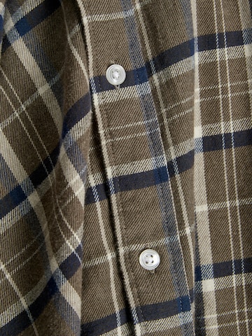 JACK & JONES Средняя посадка Рубашка 'JJECLASSIC' в Коричневый