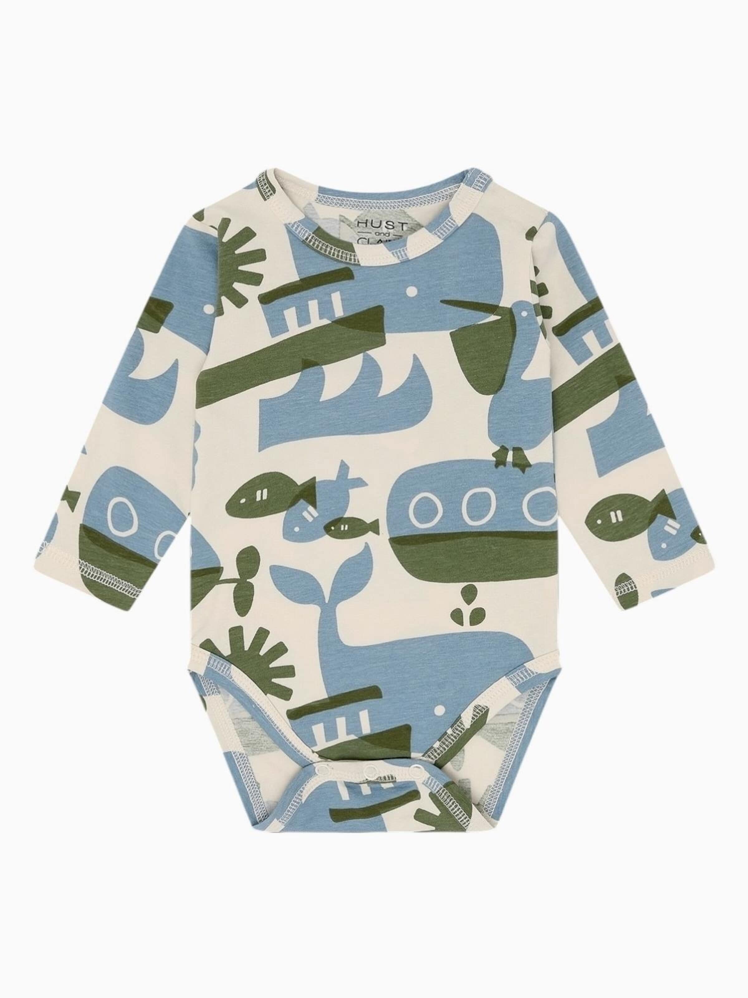 Hust & Claire Strampler/Body '“Billy Oceanlife"'‌‌‌‌ in Beige: Vorderseite