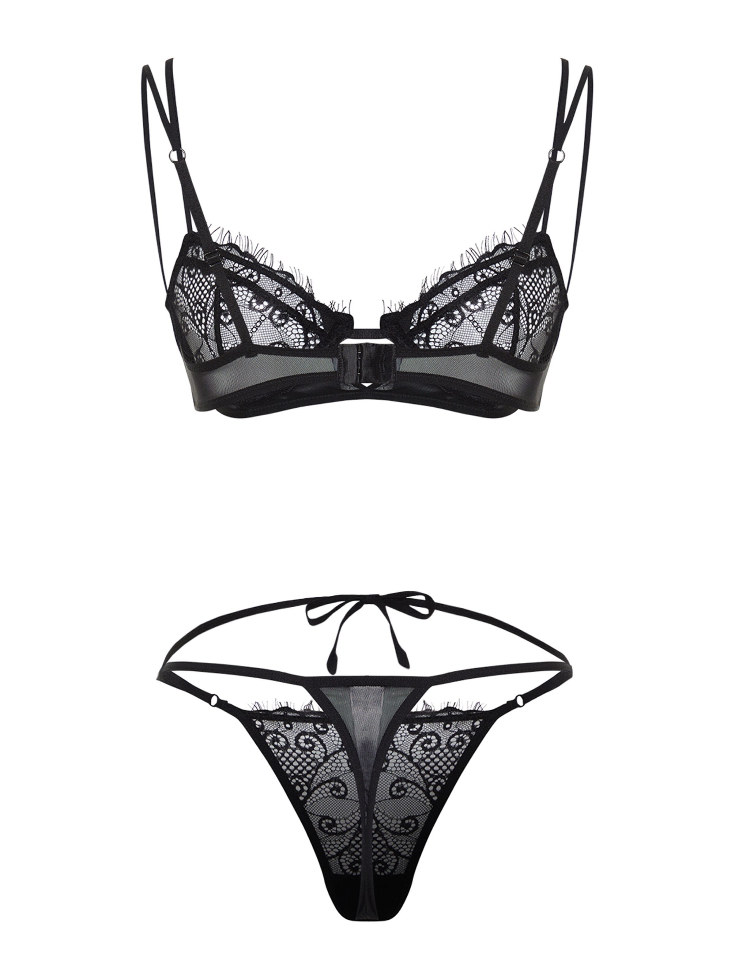 Trendyol Balconette Underwear Sets in Black