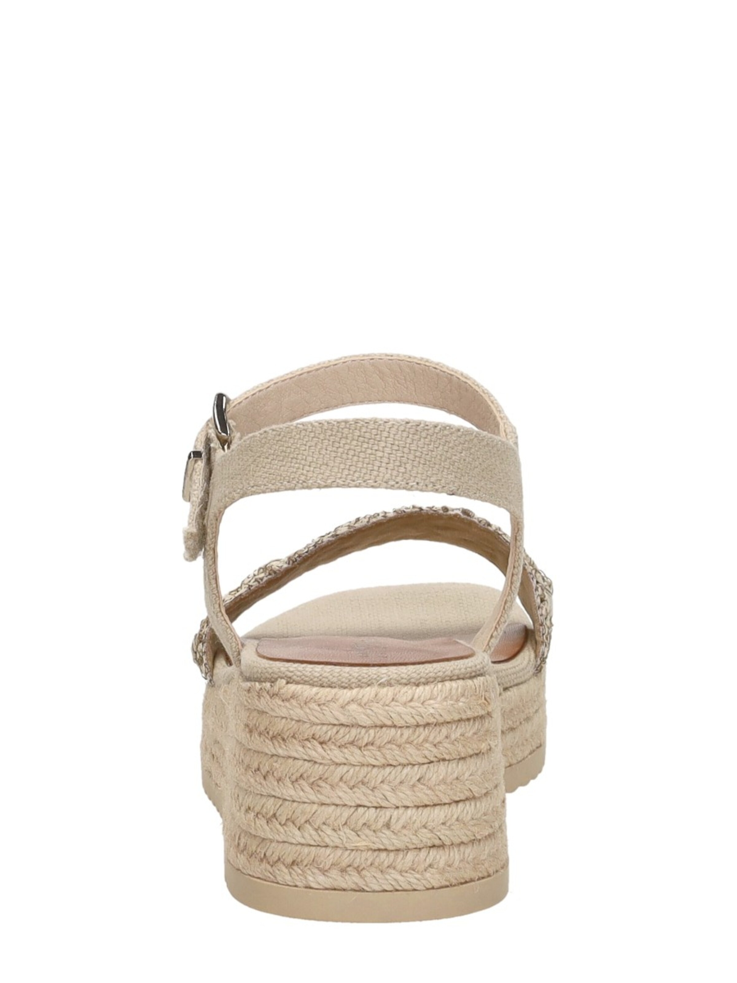 Tamaris Sandal 'Sandalen Touwzool' in Beige