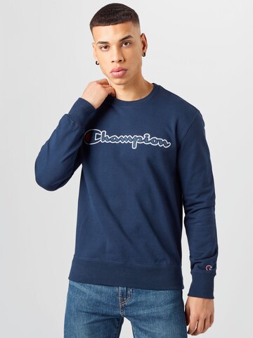 Sweat-shirt Champion Authentic Athletic Apparel en bleu : devant