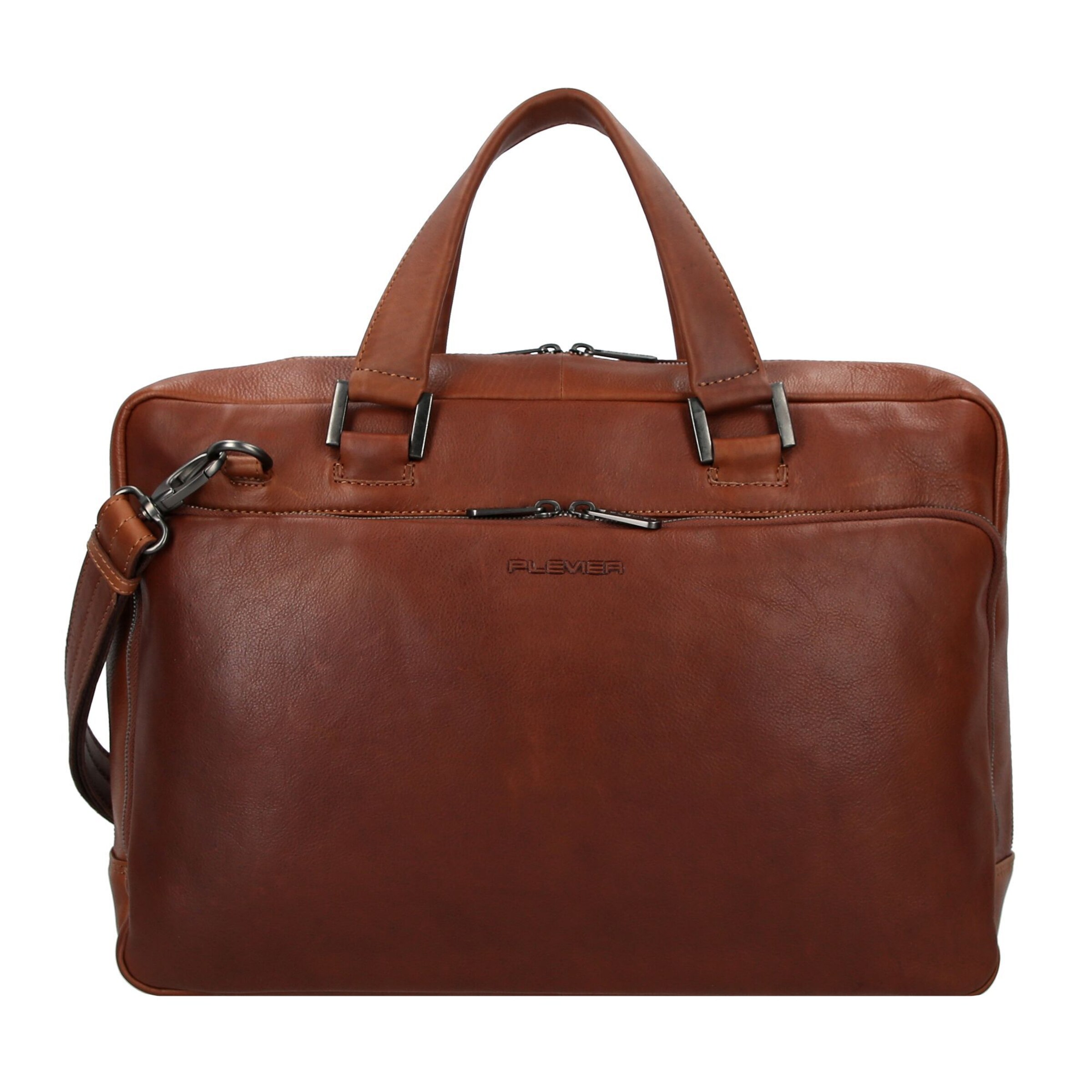 Borsa portadocumenti 'Vintage Bill' di Plevier in marrone: frontale