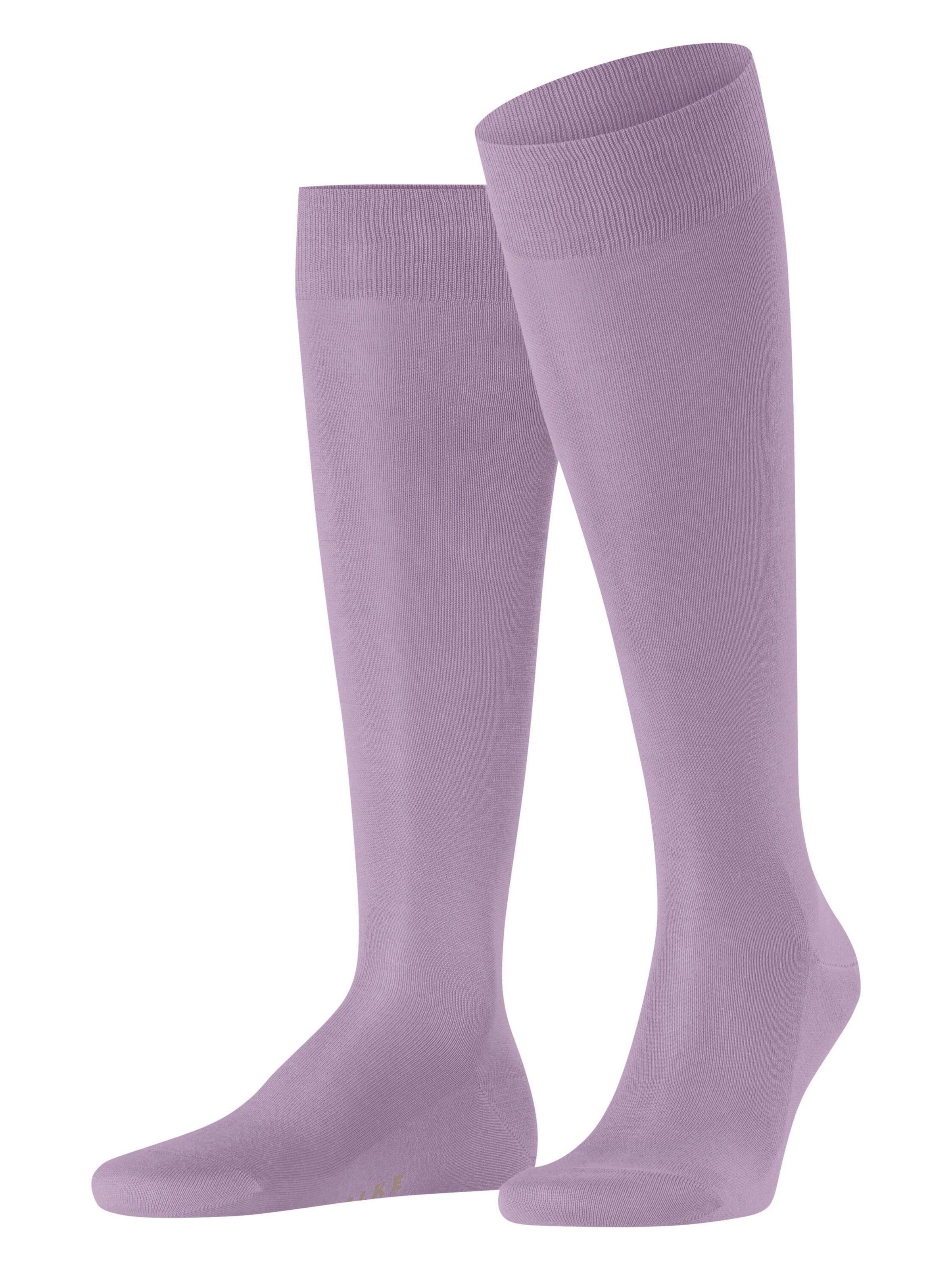 FALKE Knee High Socks 'Tiago' in Purple: front