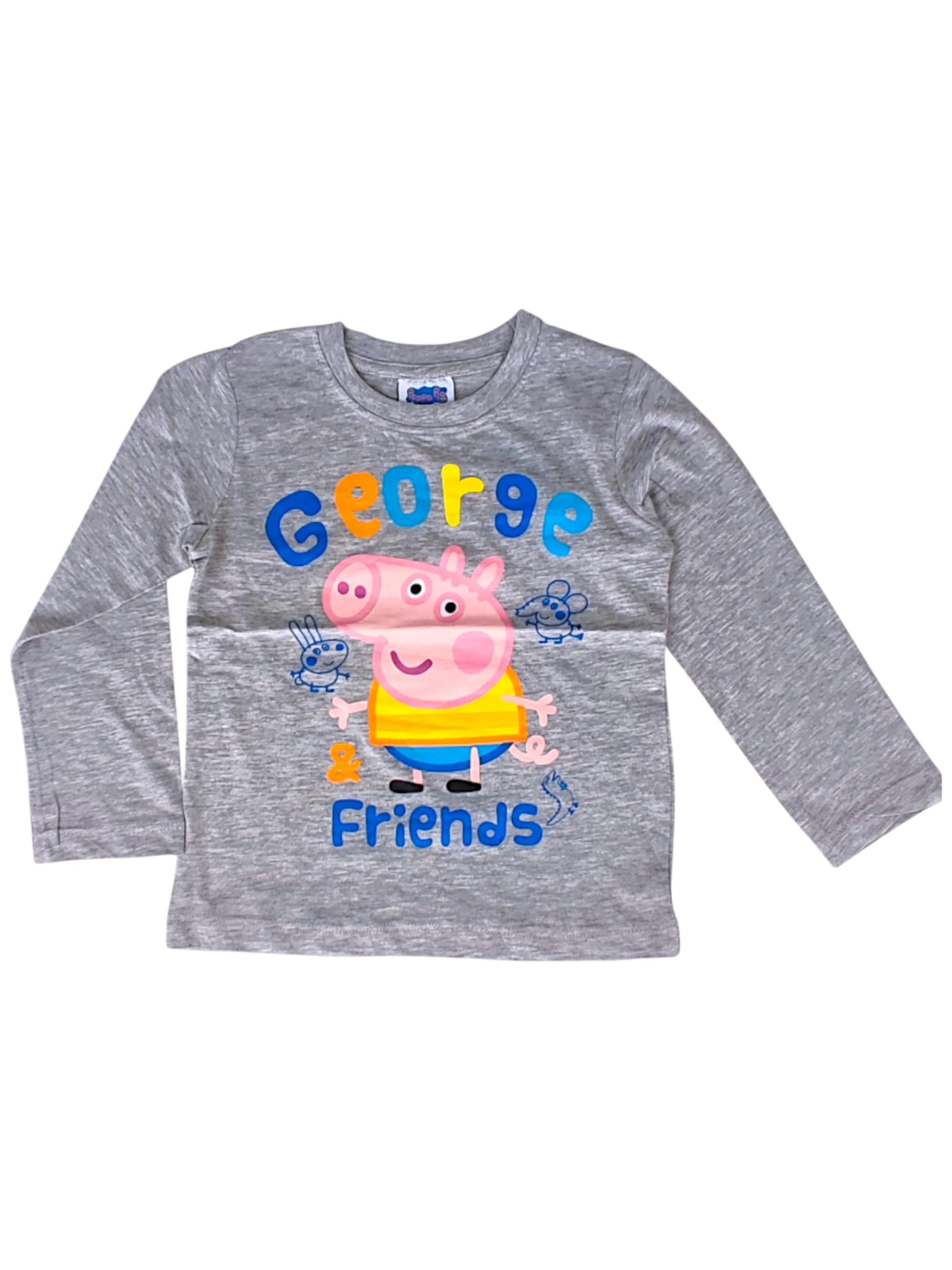 Peppa Pig Shirt 'Peppa Pig Langarmshirt George' in Grey: front