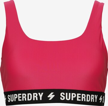Superdry Bikini Top in Pink: front