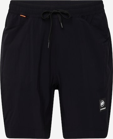 Regular Pantaloni outdoor 'Massone' de la MAMMUT pe negru: față