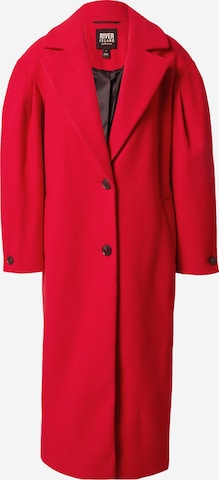 River Island Between-Seasons Coat in Red: front