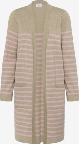 SAINT TROPEZ Gebreid vest 'Grila' in Beige: voorkant