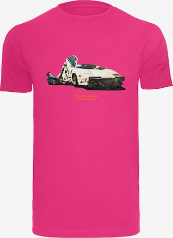 Mister Tee Shirt 'Weekend Wolf' in Pink: front