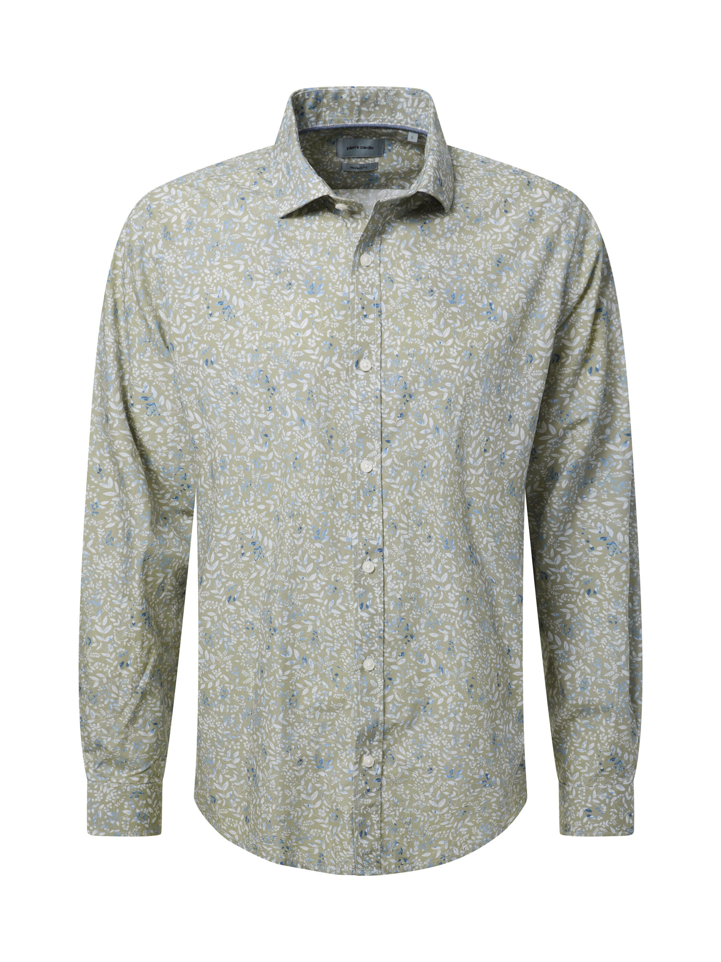 Coupe regular Chemise PIERRE CARDIN en vert : devant