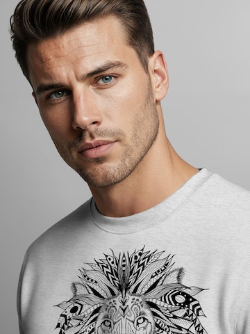 Neverless Sweatshirt 'Boho Lion' in Grey