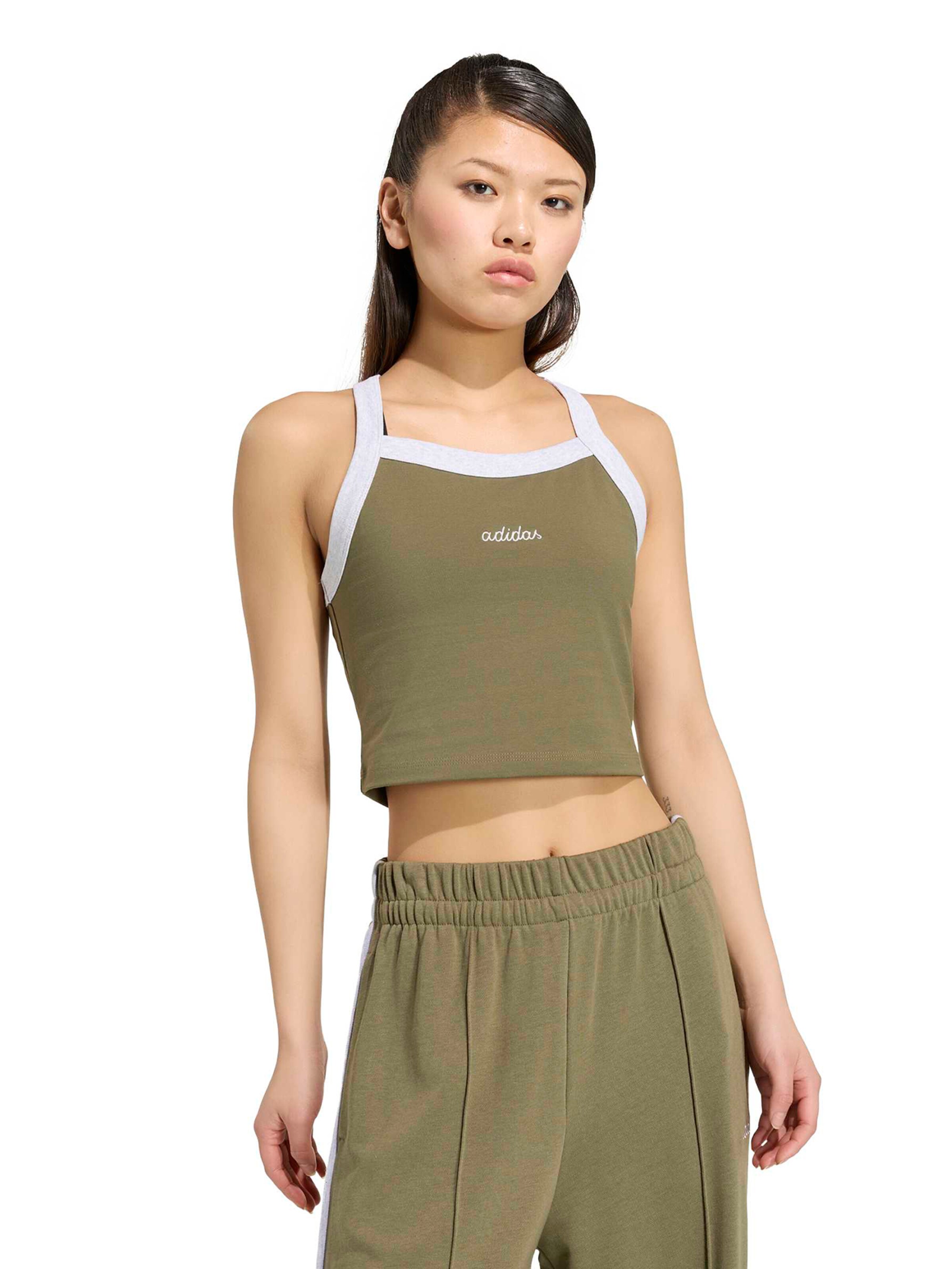 ADIDAS SPORTSWEAR - Top deportivo 'Seasonal Essentials' en verde: frente