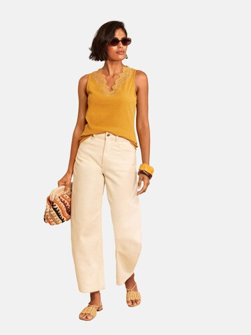 Haut love & roses en jaune : devant