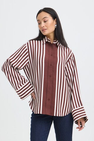 Fransa - Camisa em castanho: frente