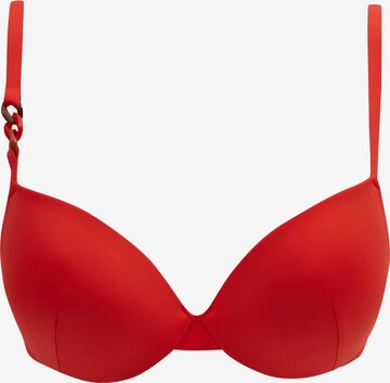 Orsay Push-up Bikini Top in Red: front