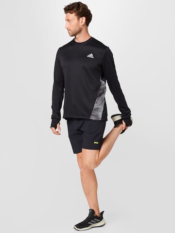 ADIDAS SPORTSWEAR Sweatshirt 'Own The Run Colorblock' in Schwarz