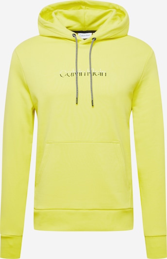 Bluză de molton Calvin Klein pe galben lămâie / negru / alb, Vizualizare produs