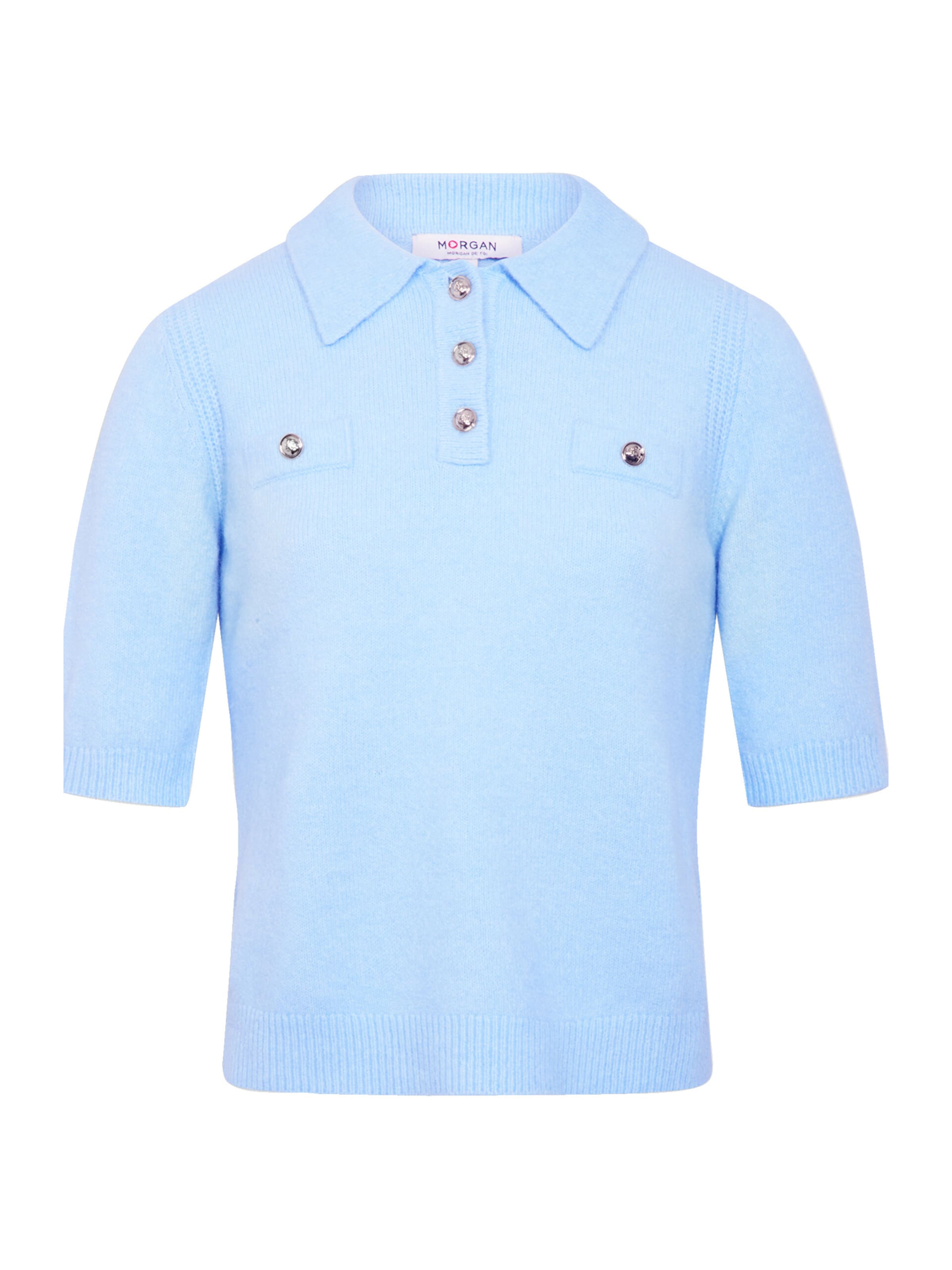 Morgan Пуловер в синьо: отпред