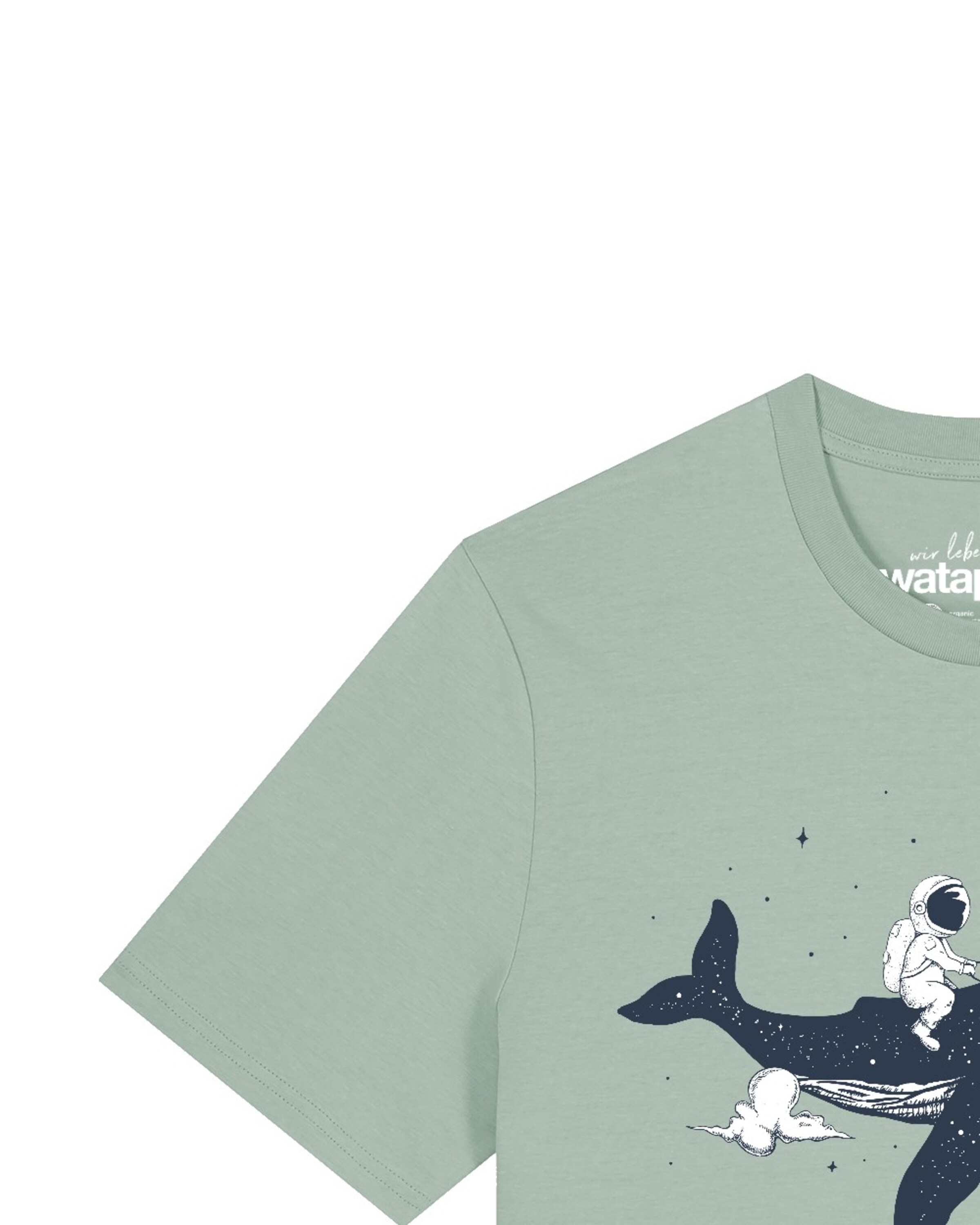 T-Shirt 'Spacewhale' Watapparel en vert