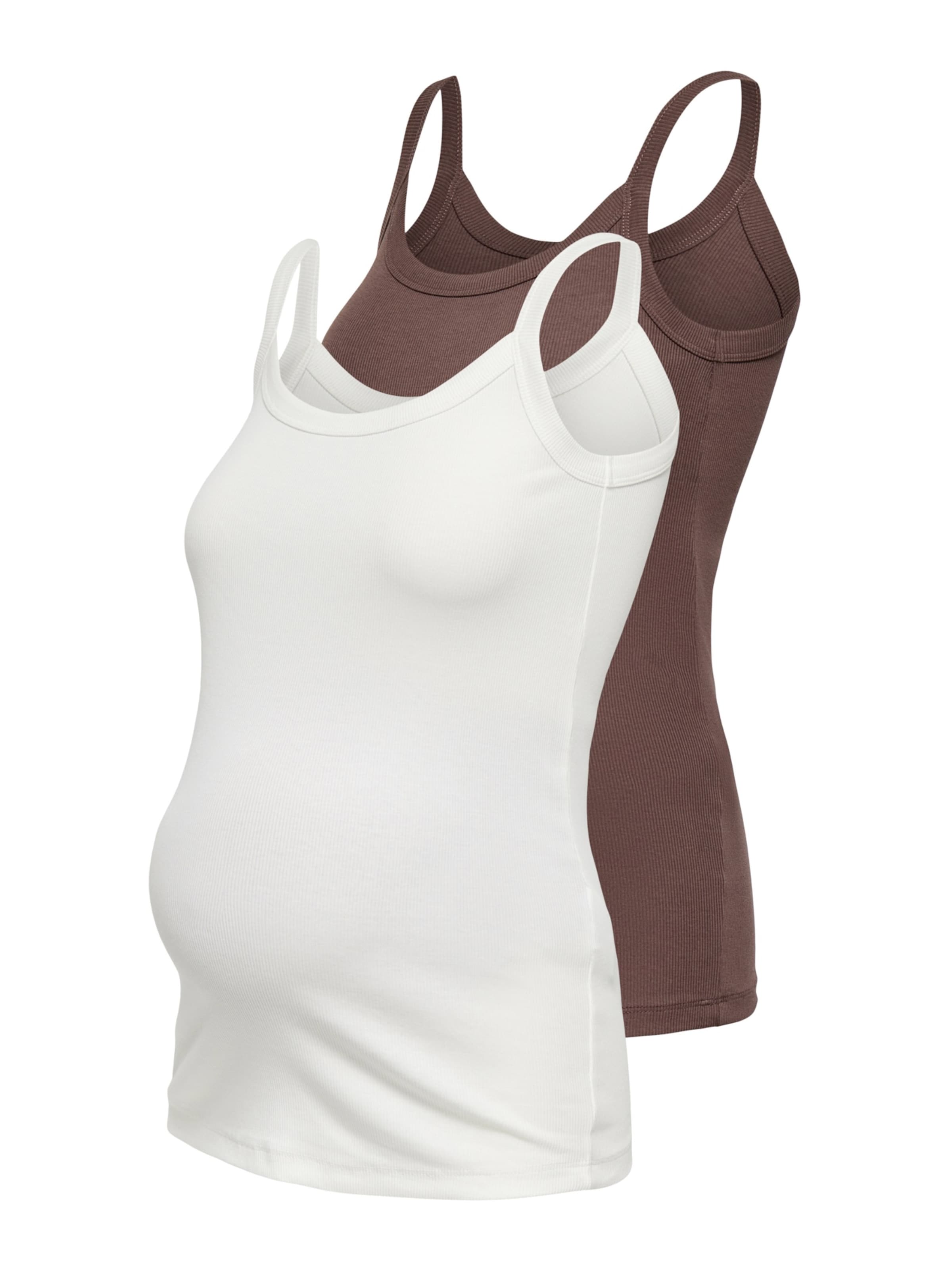 Only Maternity Τοπ σε καφέ: μπροστά