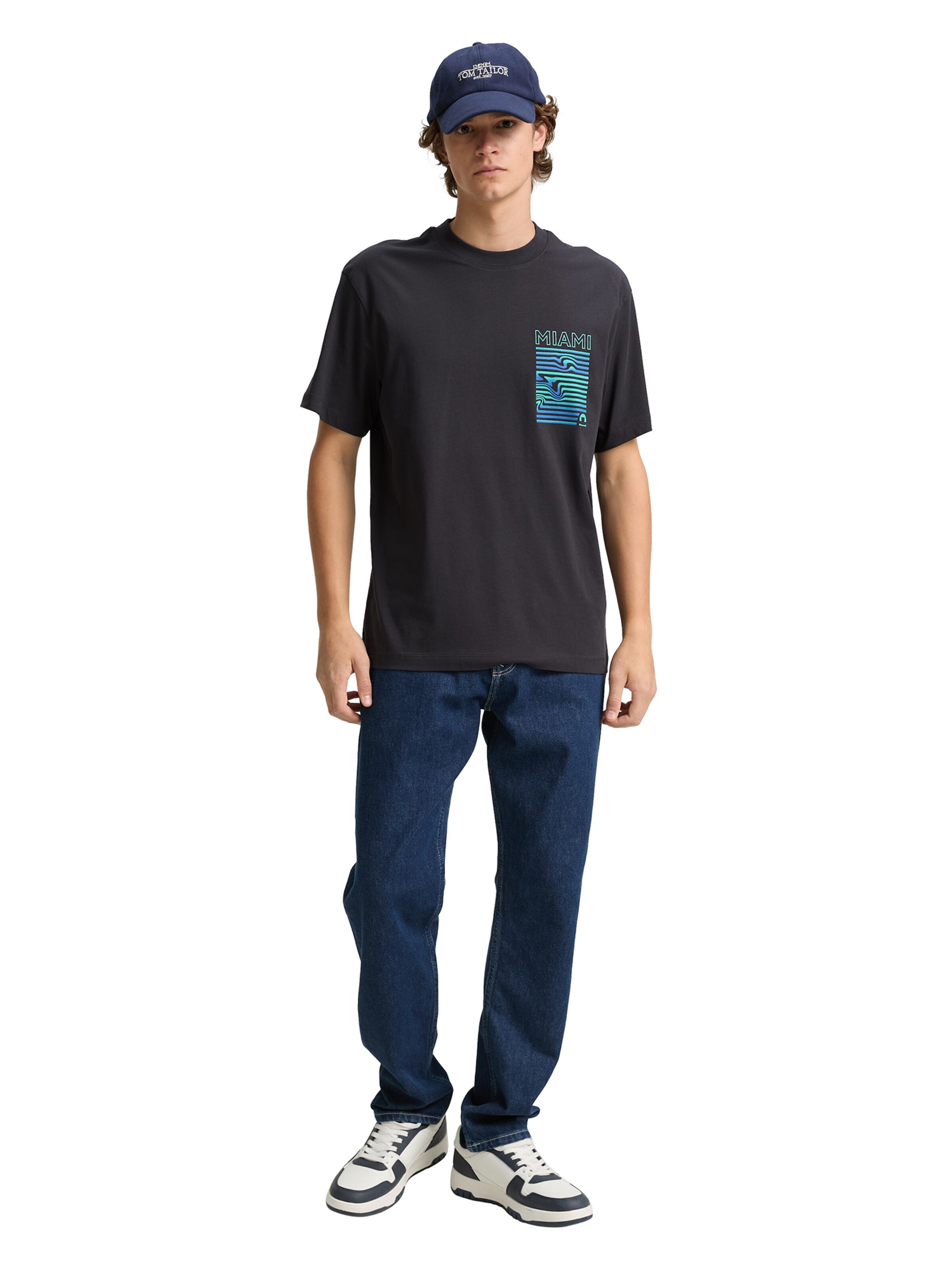 TOM TAILOR DENIM Μπλουζάκι σε γκρι